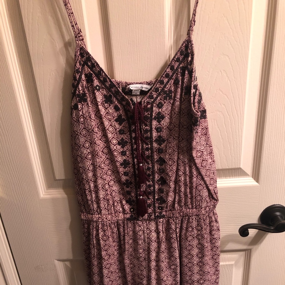 american eagle purple/maroon romper